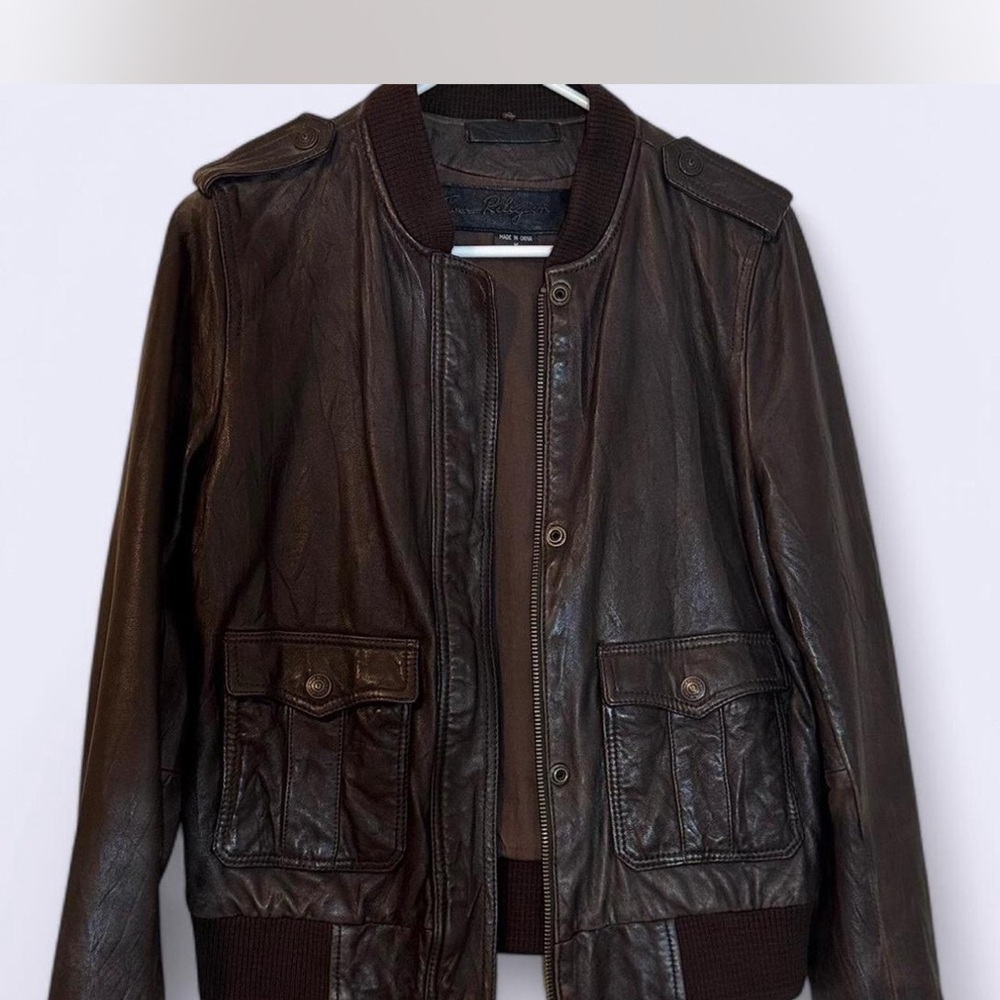 Brown True Religion Leather Jacket